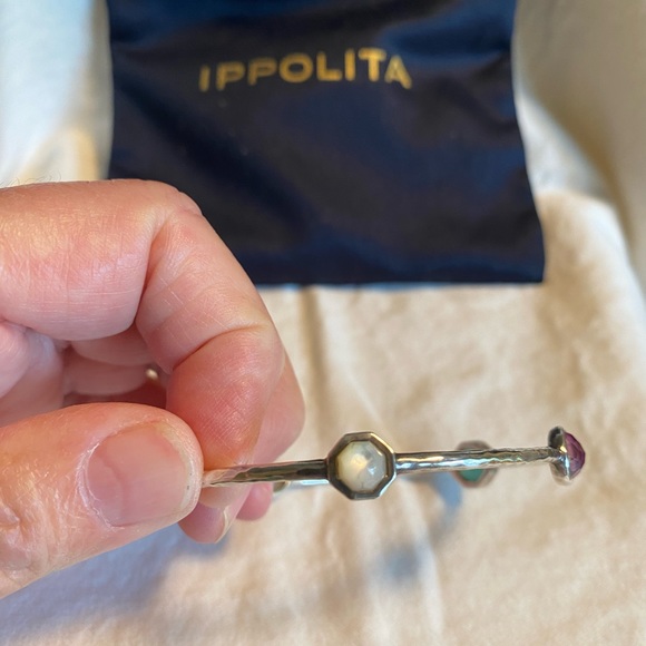 Authentic Ippolita five station sterling silver bangle - Picture 6 of 6